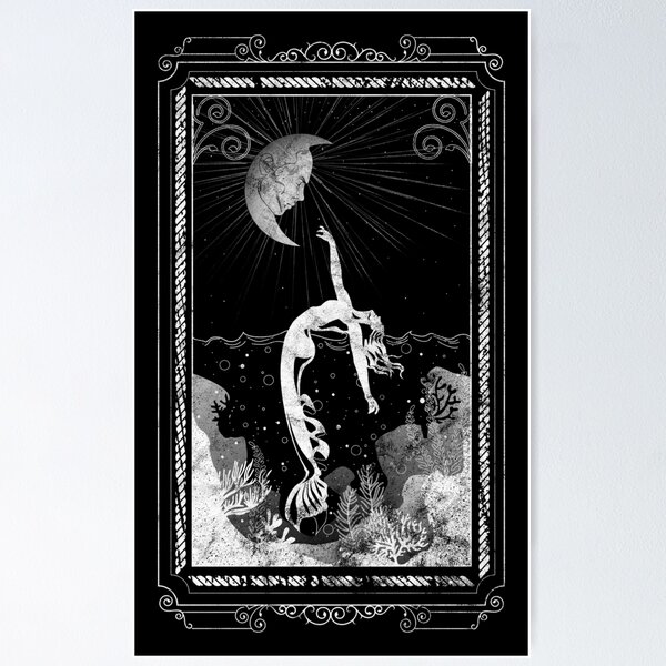 Item preview, Mermaid- Vintage distressed tarot designed and sold by DoomandBloom.