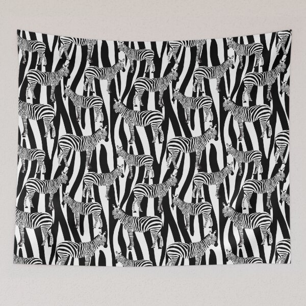 Item preview, Zebras on Zebra Stripes  designed and sold by Mandala108.