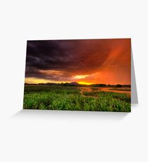Red Sky At Night Greeting Card