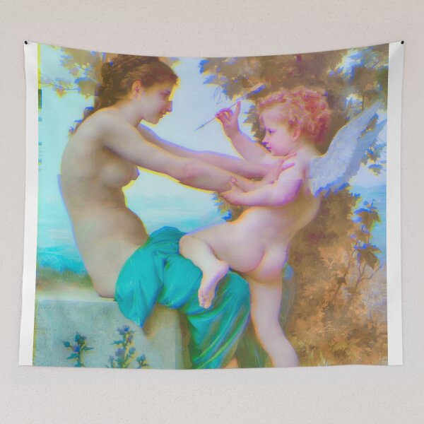 Item preview, A Young Girl Defending Herself Against Eros by William-Adolphe Bouguereau (Glitched) designed and sold by Mr. Gattax.