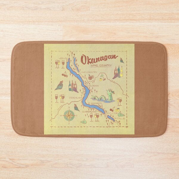 Item preview, Okanagan map designed and sold by Marcia and Ron Stacy Studios.