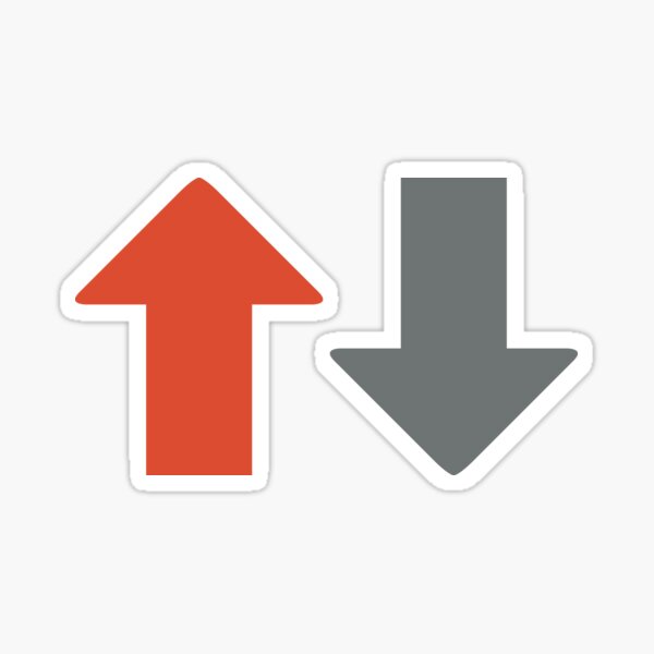Upvote internet sign Sticker