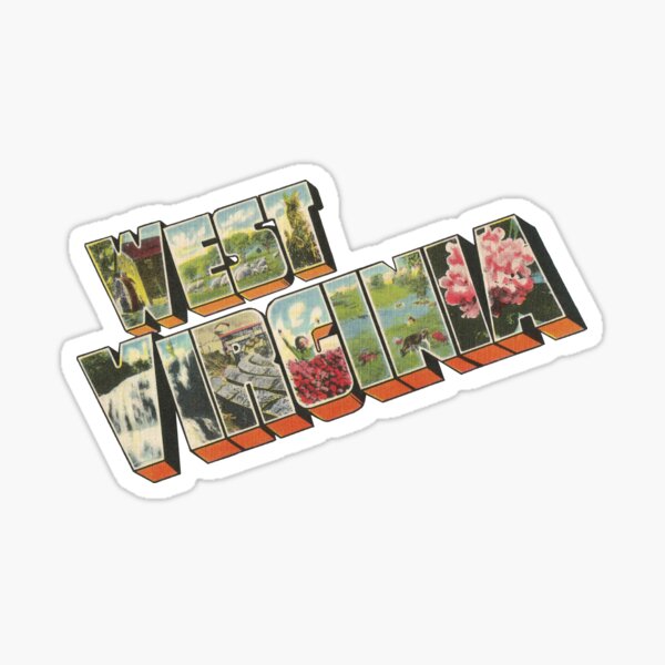 West Virginia Vintage Big Letter Sticker