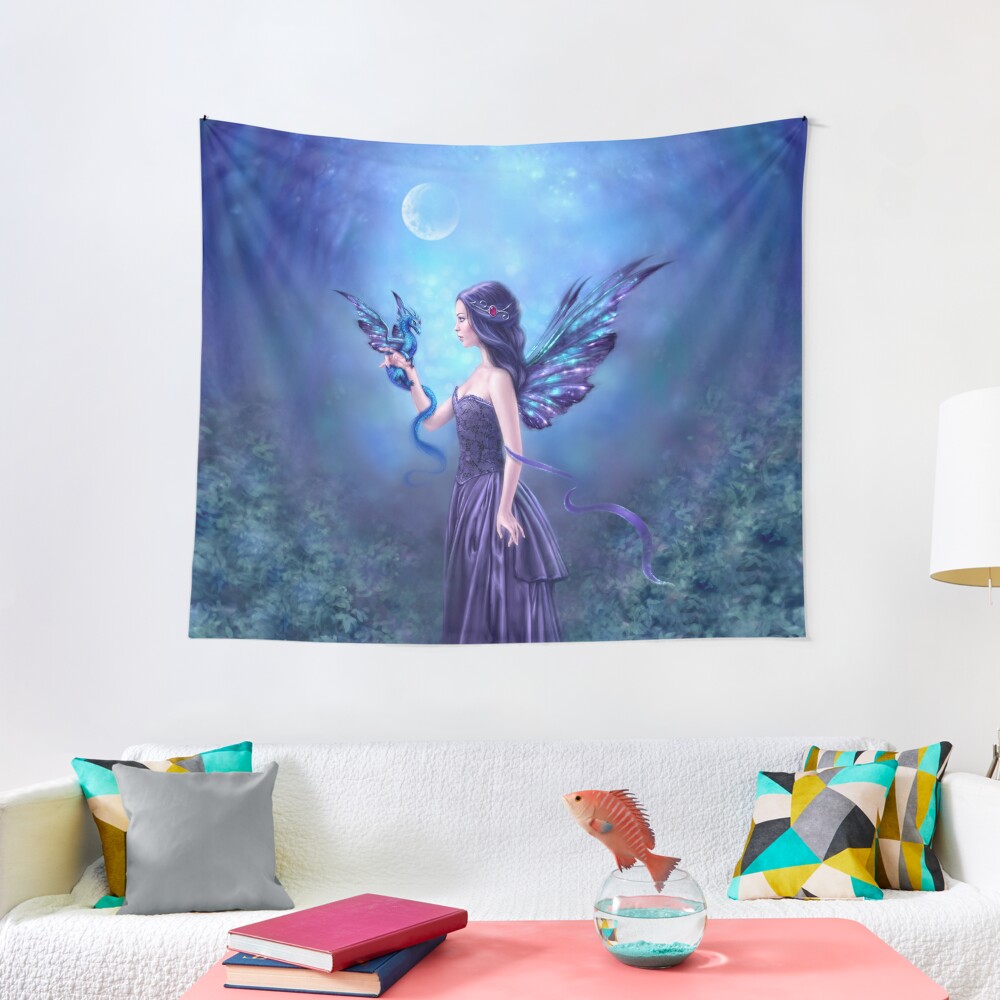Iridescent Fairy & Dragon Tapestry