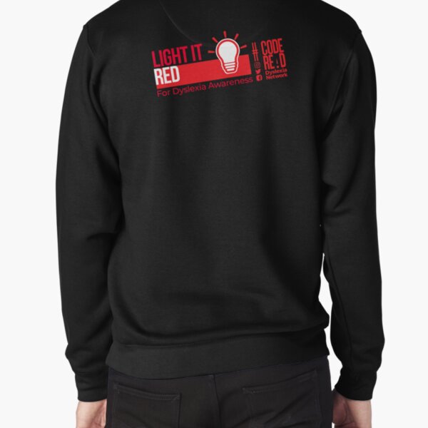 Light it Red for Dyslexia Pullover Sweatshirt