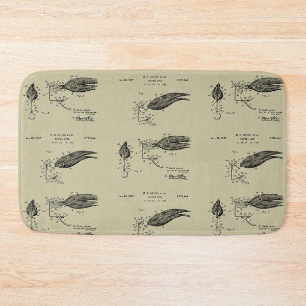 Item preview, US Patent Prints - 1957 Fishing Lure Blueprint designed and sold by MadebyDesign.