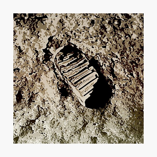 Apollo 11 First Lunar Footprint Photographic Print