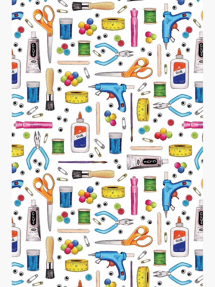 Cute Craft Supplies Pattern Photographic Print for Sale by