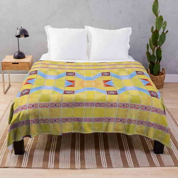 Item preview, Fredericksburg Texas Vintage Ceramic Tile Pattern - Citrus Yellow designed and sold by AndreaHelmArt.