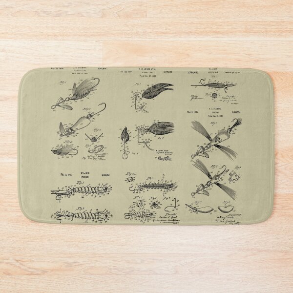 Item preview, Patent Prints Combo - Vintage Fishing Lures Blueprint Art designed and sold by MadebyDesign.