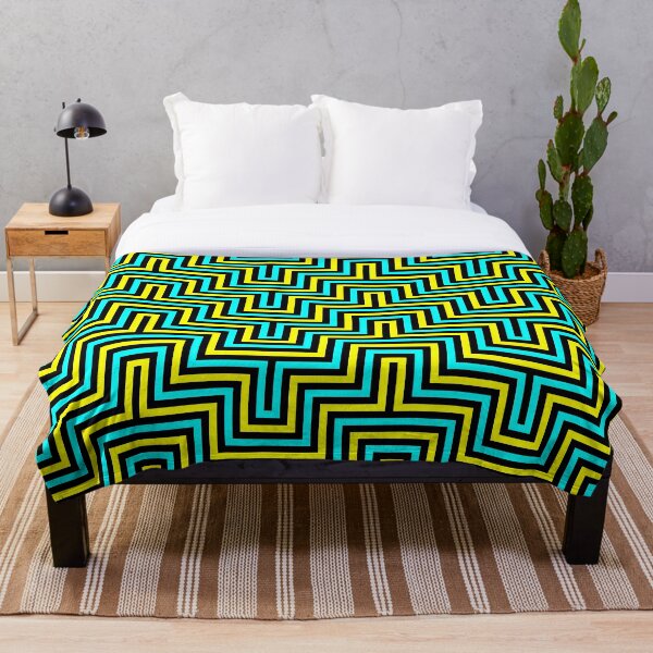 Op art - art movement, short for optical art, is a style of visual art that uses optical illusions Throw Blanket