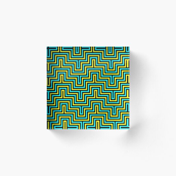 Op art - art movement, short for optical art, is a style of visual art that uses optical illusions Acrylic Block