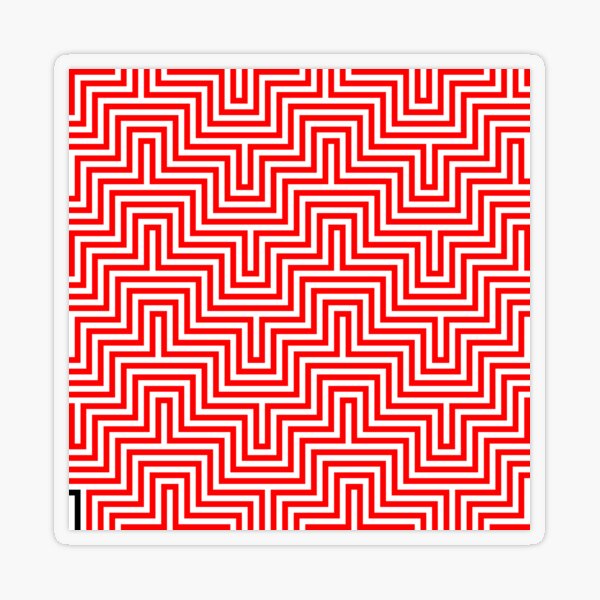Op art - art movement, short for optical art, is a style of visual art that uses optical illusions Transparent Sticker