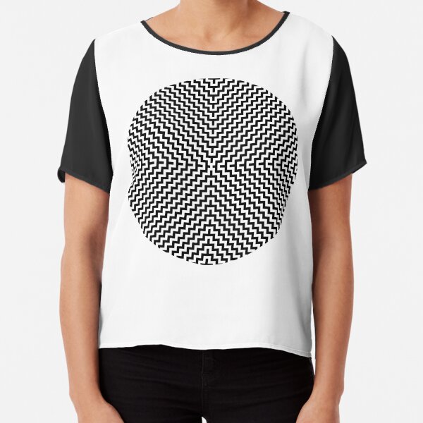 Op art - art movement, short for optical art, is a style of visual art that uses optical illusions Chiffon Top