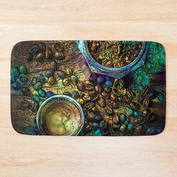 Item preview, Dreams of Coffee in Gold and Jade designed and sold by Alyxandre.
