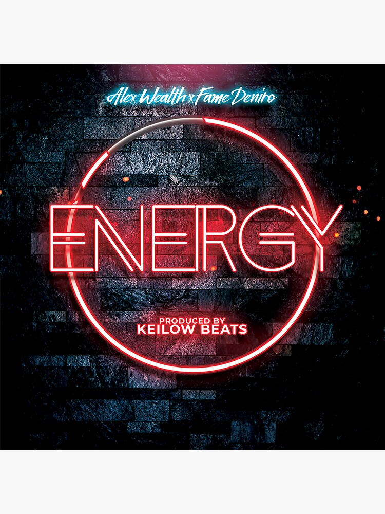 Thumbnail 3 of 3, Sticker, Alex Wealth x Fame Deniro - Energy designed and sold by iamtruwealth.