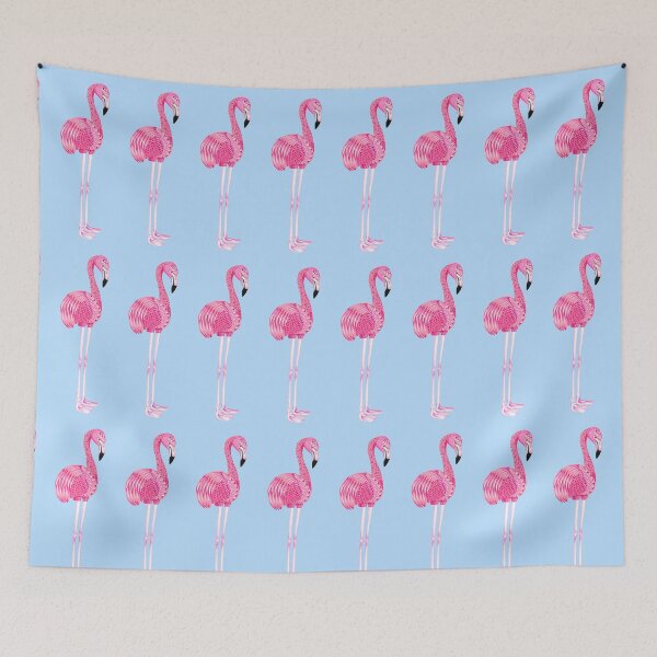 Item preview, Flamingo Pattern Pale Blue designed and sold by Free-Spirit-Meg.