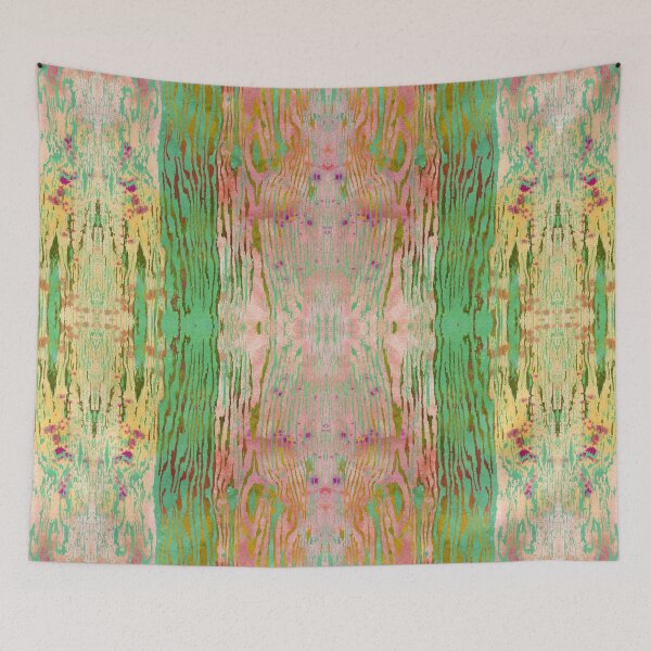 Item preview, Modern Faux Bois Woodgrain Pattern Art Print - Spring Green  designed and sold by AndreaHelmArt.