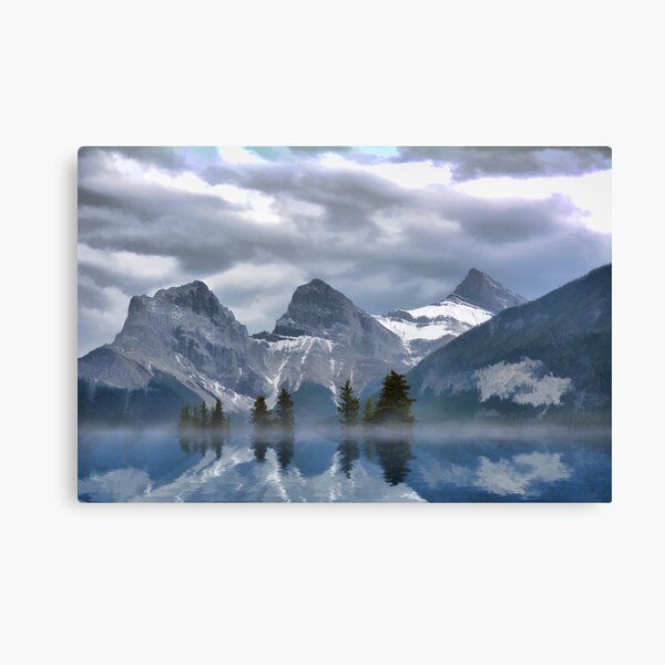 Sisterhood - The Three Sisters, Canmore Alberta, Canada Canvas Print