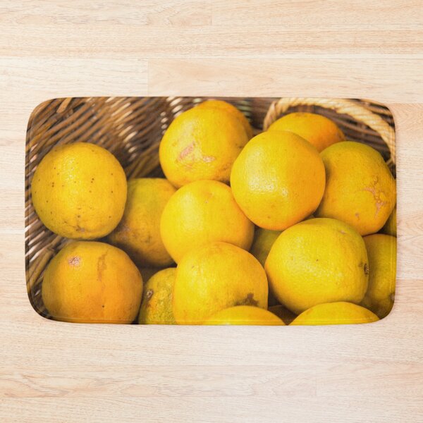 Item preview, View over oranges in handmade wicker basket designed and sold by Stanciuc.