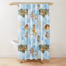 clouds angel cherubs Shower Curtain