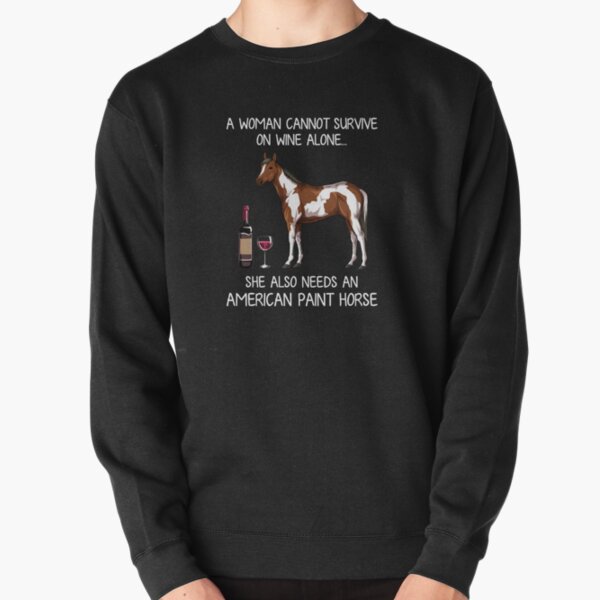 Item preview, American Paint horse and wine funny horse designed and sold by TeeDoozy.