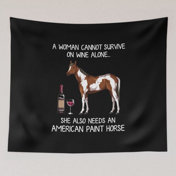Item preview, American Paint horse and wine funny horse designed and sold by TeeDoozy.