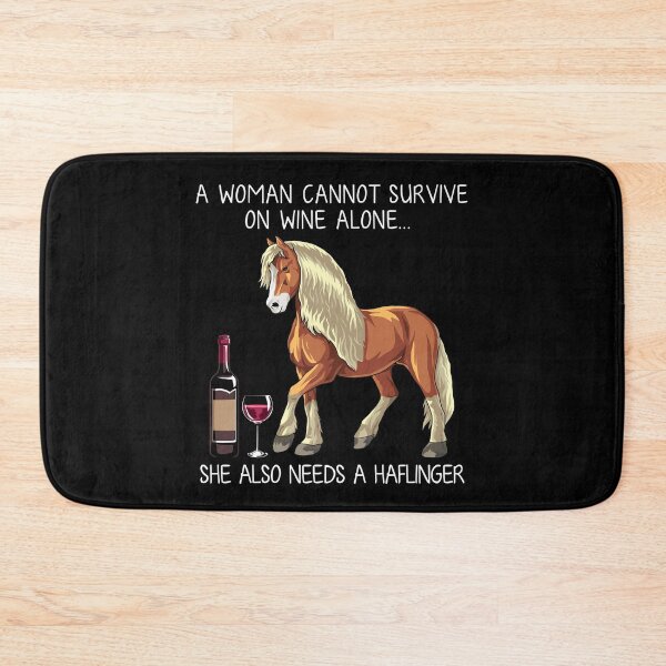 Item preview, Haflinger horse and wine funny horse designed and sold by TeeDoozy.