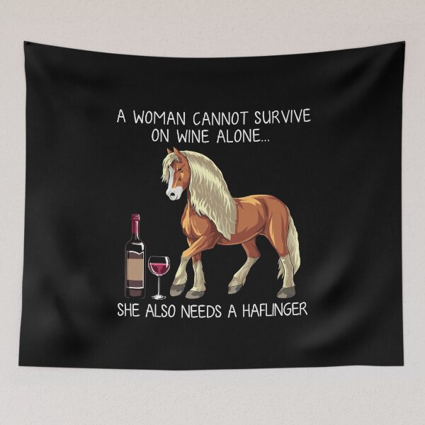 Item preview, Haflinger horse and wine funny horse designed and sold by TeeDoozy.