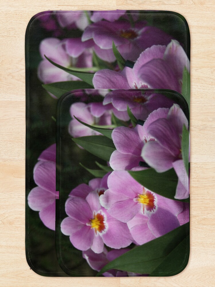 Alternate view of Tropical Flowers Orchids Bath Mat
