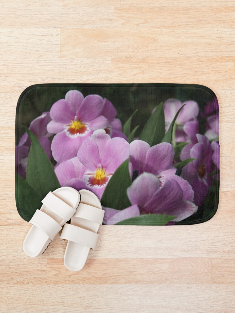Alternate view of Tropical Flowers Orchids Bath Mat