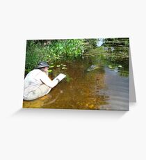 Snake Artist vs Alligator Greeting Card