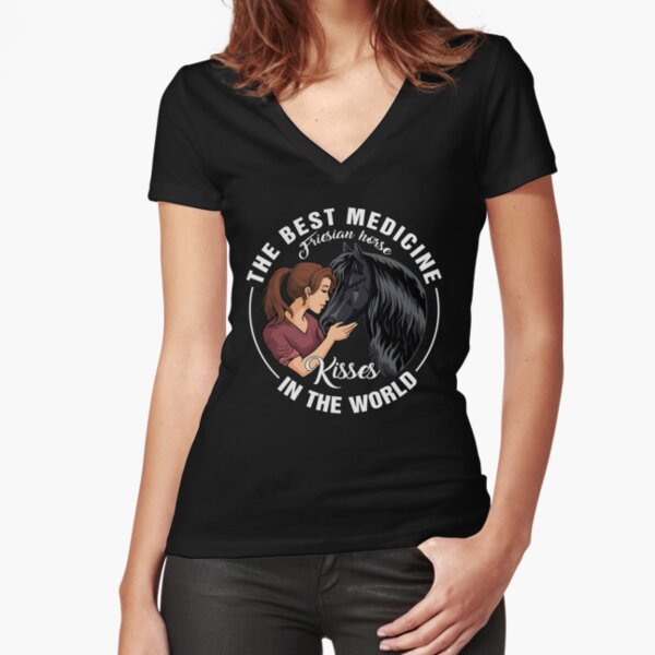 Item preview, Friesian horse kisses Best medicine in the world designed and sold by TeeDoozy.