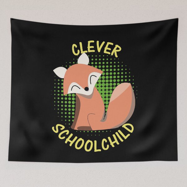 Item preview, Schoolchild Fuchs Clever schoolchild first grader designed and sold by Fotogreasy.