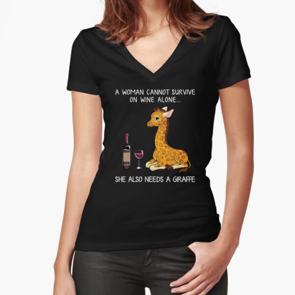 Item preview, Funny Giraffe and wine  designed and sold by TeeDoozy.
