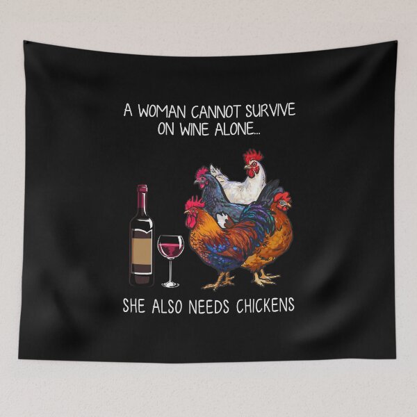 Item preview, Funny Chickens Women and wine  designed and sold by TeeDoozy.