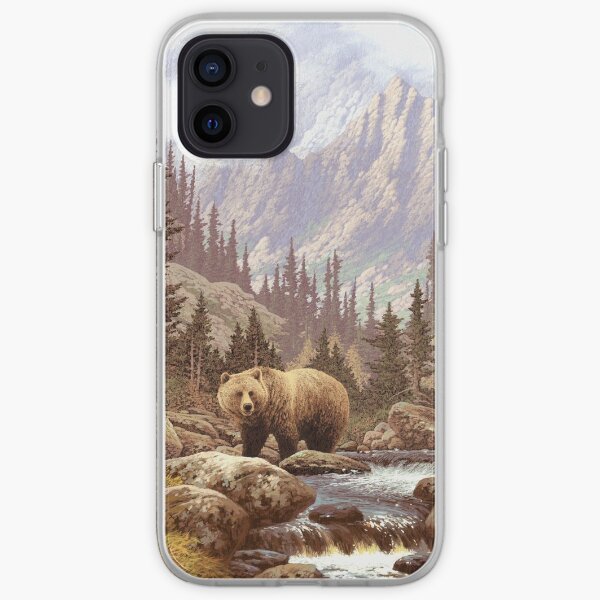 Grizzly Bear Landscape iPhone Soft Case