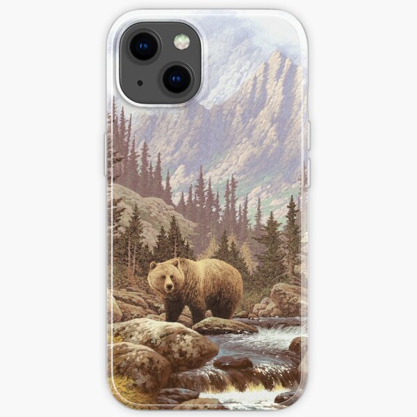 Grizzly Bear Landscape iPhone Soft Case