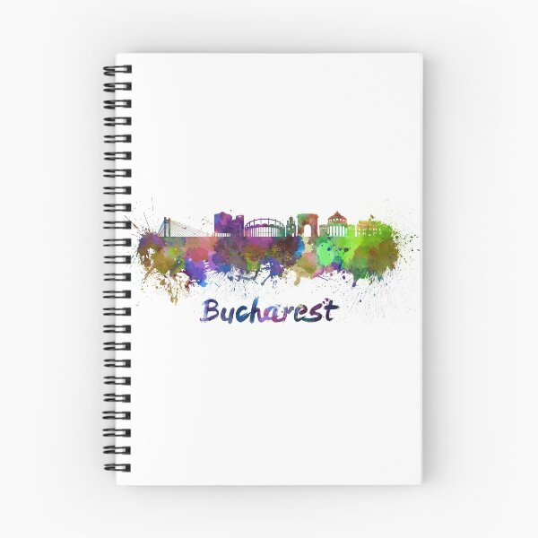 Item preview, Bucharest skyline in watercolor designed and sold by paulrommer.