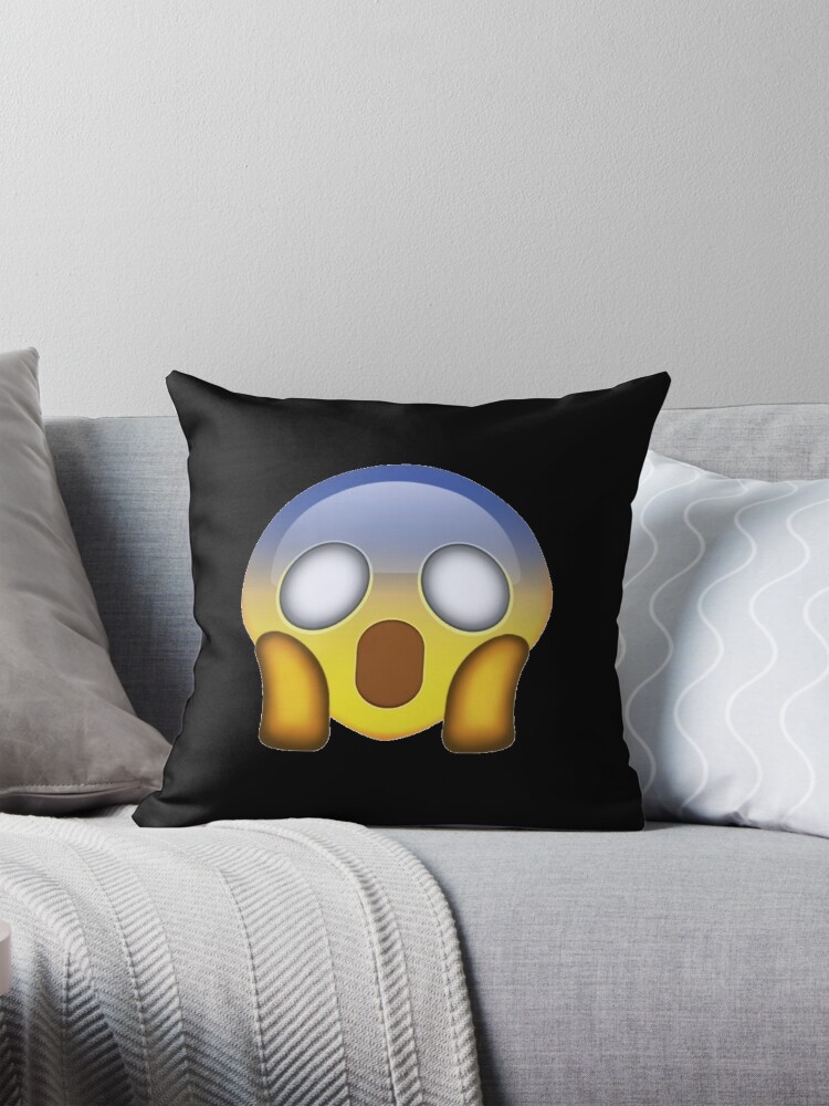 scream shock fear emoji Pillow for Sale by Rain R Redbubble