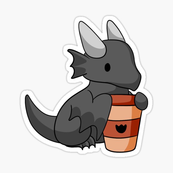 Dragon Coffee Black Sticker
