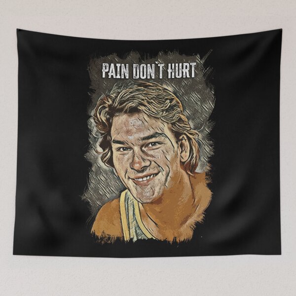 Item preview, PAIN DON`T HURT / Road House / Patrick Swayze Fan Art Abstract Portrait designed and sold by Naumovski.