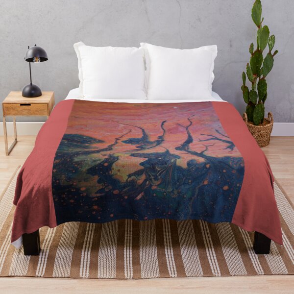 Item preview, desert forest, desert fire, acrylic pour designed and sold by myatticstudio.