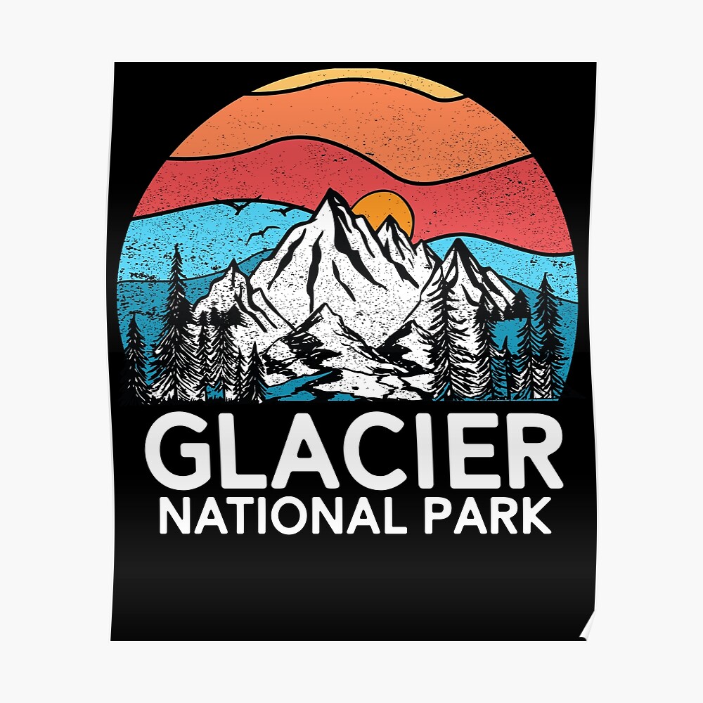 Retro Poster-Glacier NP-Many Glacier Hotel PAL-3206 Alt. Version 
