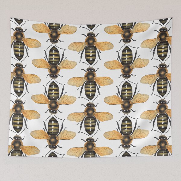 Item preview, Watercolor honey bees designed and sold by Ekaterina Glazkova.