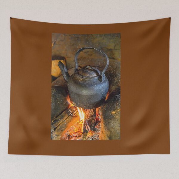 Item preview, Sri Lanka. Tea Kettle on an Open Fire.  designed and sold by vadim19.