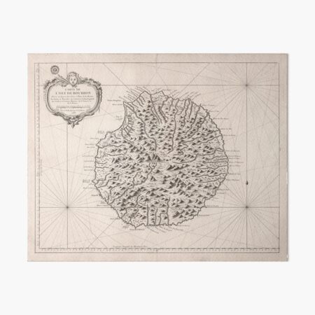 Item preview, Vintage Reunion Island Map (1763)   designed and sold by BravuraMedia.