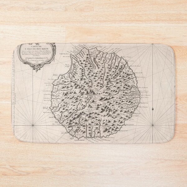 Item preview, Vintage Reunion Island Map (1763)   designed and sold by BravuraMedia.