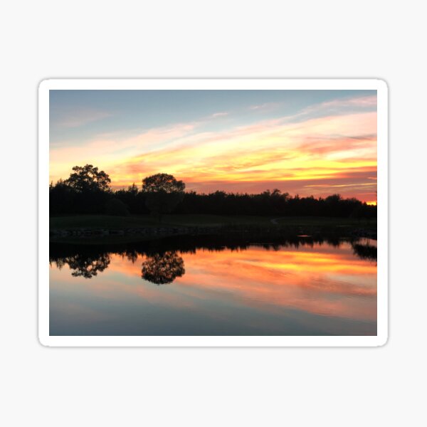 Sunset on the Course Sticker