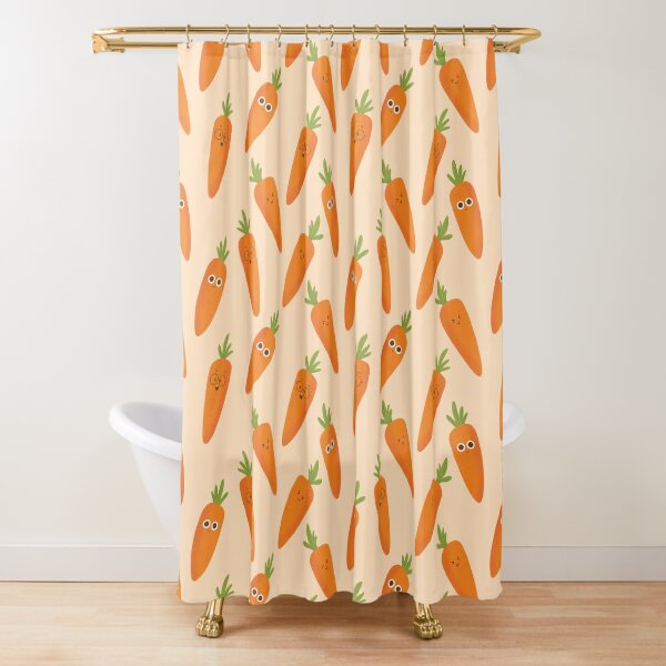 Happy Carrots Shower Curtain